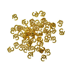 50 Pieces Yoga OM Spacer Beads Charms DIY Fashion Bracelet Crafts Jewelry Making Findings Loose Beads for Keyrings Sweaters Chains Hats
