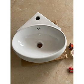 Chậu lavabo góc treo tường. Hàng đẹp