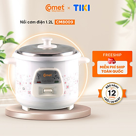 Mua Nồi cơm điện nắp rời Comet CM8009 dung tích 1.2L – Thiết kế nhỏ gọn  mâm nhiệt rộng  dễ sử dụng – Bảo hành 12 tháng - Hàng chính hãng