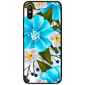 Ốp lưng dành cho Xiaomi Redmi 9A mẫu Hoa Xanh Trắng