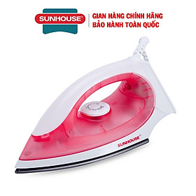 Bàn ủi khô, Bàn là khô Sunhouse SHD1072 - Màu Hồng, Xanh, Công suất 1200W, Bề mặt phủ chống dính, Hàng chính hãng - Bảo hành 12 tháng