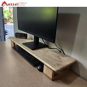 Mua Kệ kê màn hình máy tính cao cấp bằng gỗ tần bì nguyên khối nhập  Kệ gỗ kê màn hình Anzzar-08