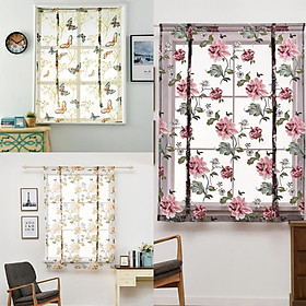 Peony Flower  Roman Curtain Kitchen Window Blinds Curtains  60 x120cm