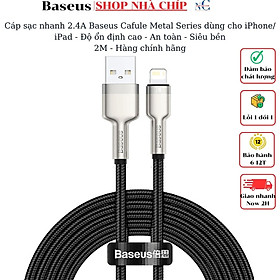 Mua Cáp sạc nhanh 2.4A Baseus Cafule Metal Series dùng cho iPhone/ iPad - Độ ổn định cao -  An toàn - Siêu bền  - Hàng chính hãng