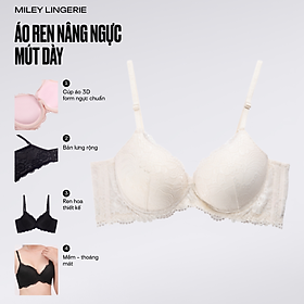 Áo Ngực Nâng Ngực Ren Nữ Mút Dày 4cm Active Miley Lingerie - Trắng BRL02001