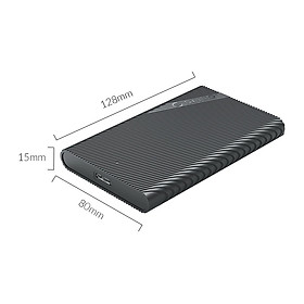 Hộp ổ cứng ORICO 2521U3-BK 2.5" SSD/HDD SATA 3 USB 3.0- Hàng Chính Hãng