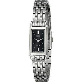 Mua Seiko Women's SUP043 Stainless Steel and Black Dial Baguette Solar Watch