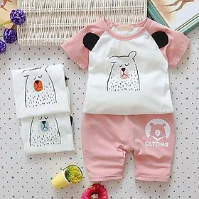 Bộ cotton áo cam cho bé