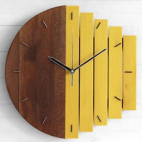 20 MẪU ĐỒNG HỒ - Đồng hồ Gỗ treo tường chất liệu gỗ máy kim thiết kế in theo yêu cầu trang trí nhà và quán café*2