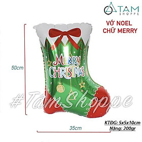 Bóng nhôm chiếc vớ Noel C50cm