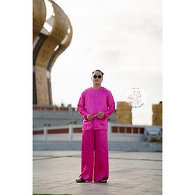 Bộ bà ba phi bóng hồng cánh sen - Có bộ bà ba Bigsize- may sỉ bà ba toàn quốc - May bộ bà ba theo yêu cầu - Bộ phi hồng CS