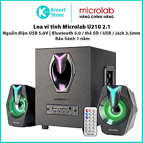 Loa vi tính MICROLAB G100BT 2.1 Màu đen Công suất 11W - Hàng Chính Hãng