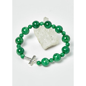 Vòng Chuỗi Mân Côi Đá Cẩm Thạch Sơn Thủy hạt đá 12mm ,ni 50mm - Ngọc Qúy Gemstones