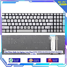 Bàn Phím dành cho laptop Asus Rog G551 N551 GL552 GL552J GL552V có đèn - Hàng Nhập Khẩu