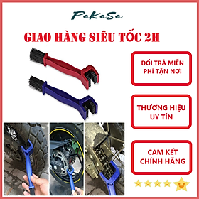 Bàn Chải Vệ Sinh Sên Xe Máy 2 Đầu PaKaSa - Hàng Chính Hãng  - Màu ngẫu nhiên