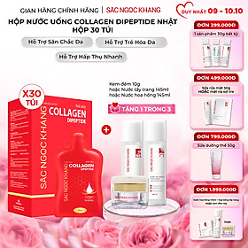 [NEW] Nước uống đẹp da Collagen Dipeptide Sắc Ngọc Khang tinh khiết nhập khẩu từ Nhật Bản, đạt chuẩn hàm lượng hấp thụ nhanh & vượt trội giúp trẻ hóa làn da - săn chắc và sáng mịn