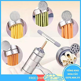 Máy Làm Bún Tươi, Mì, Bánh Canh Tại Nhà 5 Đầu Inox Tiện Dụng Tặng Kèm Dụng Cụ Đánh Trứng - Vận Chuyển Miễn Phí Toàn Quốc