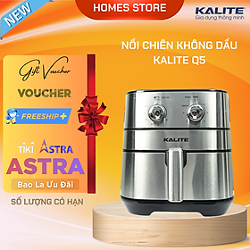 Mua Nồi Chiên Không Dầu KALITE Q5 Vỏ Chống Gỉ Inox Dung Tích 5.5 Lít Công Suất 1700 W - Hàng Chính Hãng