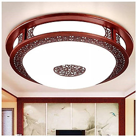 Mua Đèn ốp gỗ Tròn led cho phòng khách  phòng ngủ  lối đi phong cách cổ