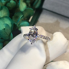 Nhẫn vàng trắng 18k Moissanite 5 Carat QYP20055