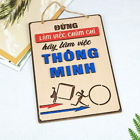 Mua Bảng gỗ decor SLOGAN TRANG TRÍ cửa hiệu văn phòng Kèm quà tặng 17k mỗi đơn hàng Số 2