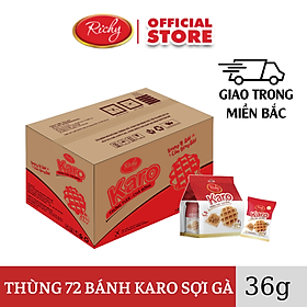 MIỀN BẮC  Thùng 72 Bánh tươi Karo chà bông sợi gà