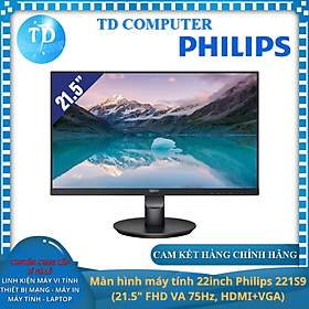 Màn hình máy tính 22inch Philips 221S9 21.5 FHD VA 75Hz, HDMI+VGA - Hàng