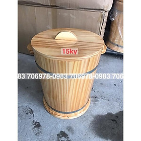 Mua Thùng gỗ đựng gạo-thùng đựng gạo 15ky