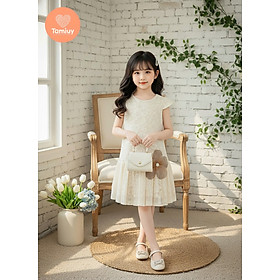 ĐầmThiết Kế Bé Gái Tamiuy Ren Dập Ly Đuôi Cá Dành cho Bé 40 kg