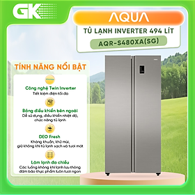 Mua Tủ lạnh Inverter Aqua 480 lít AQR-S480XA(SG) -Hàng chính hãng (Chỉ giao HCM)