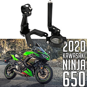 Pair of Motorcycle Steering Stabilize Damper Bracket , Assemblies for Kawasaki Ninja650 2017 to 2021