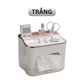 Mua Hộp đựng khăn giấy ăn thông minh 06 ngăn đựng đồ  màu sắc siêu xinh decor gia đình