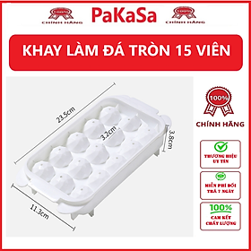 Khuông Làm Đá Tròn Có Nắp PaKaSa - Hàng Chính Hãng  - 15 viên