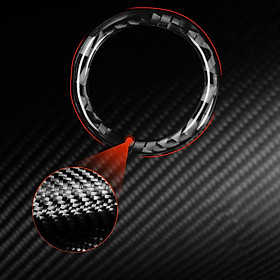 Carbon Fiber Car Engine Start Stop Ignition Key Rings Car Accessories Decoration Trim Decorative Stickers for A90