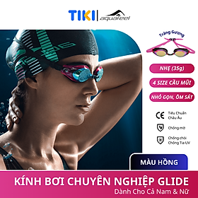 Kính bơi chuyên nghiệp nhập khẩu từ Đức Aquafeel dòng "Glide Mirrored" siêu nhẹ, tiêu chuẩn Châu Âu, phù hợp để tập luyện và thi đấu dành cho Nam, Nữ, Trẻ em nhiều độ tuổi Freesize