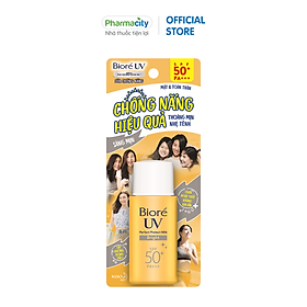 Sữa chống nắng bảo vệ da hoàn hảo trắng mịn ngọc trai Biore Perfect Protect Milk White SPF 50+/PA+++ (25ml)