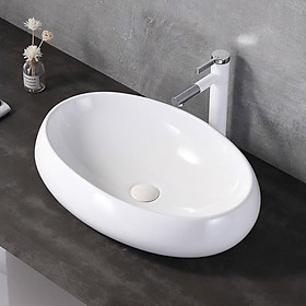 CHẬU LAVABO ELIP TRẮNG GRVL 065Q