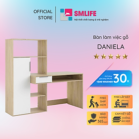 Mua Bàn làm việc cá nhân liền kệ giá sách tiện dụng SMLIFE Daniela