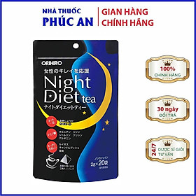 Trà Orihiro Night Diet Tea Nhật Bản 20 Gói Giúp Giảm Cân, Phân Giải Mỡ Thừa