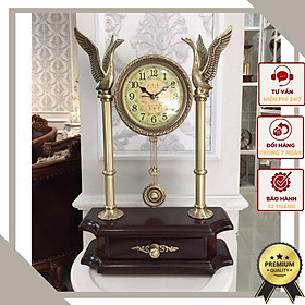 Mua Đồng hồ để bàn chim hạc thuần đồng mang phong cách tân cỏ điển sang trọng DH45go.