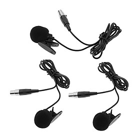 3pcs Mini 3 Pin Lavalier Microphone Metal Tie Clip for PC Wireless Transmitter