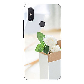 Ốp lưng điện thoại Xiaomi Mi 8 SE hình Chậu hoa Cúc Trắng - Hàng chính hãng