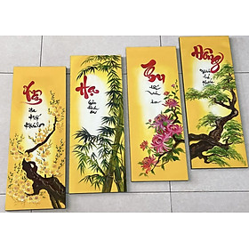 Mua Tranh sơn mài Xuân Hạ Thu Đông bộ 4 tấm 70x100 cm