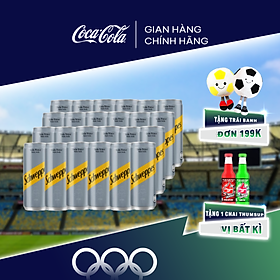 Lốc 24 Lon Nước Soda Giải Khát Schweppes Soda Sleek 320ml/Lon Sale 25.07 Coca-Cola Official Store