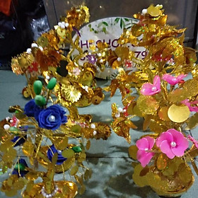 Cây tài lộc 35cm cành vàng lá ngọc phk shop
