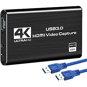Video Capture Card 4K HDMI USB 3.0 Vinetteam Full HD 1080p 60fps Video Capture Game Livestream Dành Cho PS4, Nintendo, Xbox, Camcorder - Hàng Chính Hãng