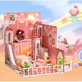 Nhà búp bê DIY phòng ngủ bé gái màu hồng - Childhood Dream