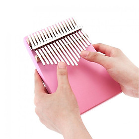 Mua Đàn Kalimba 17 phím gỗ nguyên khối Mahagony Màu hồng phấn PINKKALIM001