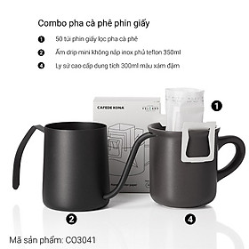 Mua Combo pha cà phê phin giấy túi lọc Nhật Bản Cafede Kona S2
