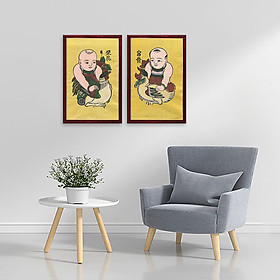Mua Bộ 2 tranh nghệ thuật Đông Hồ  Vinh Hoa Phú Quý  W2217 - khổ đứng